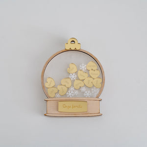 Shakerornament sneeuwbol met namen
