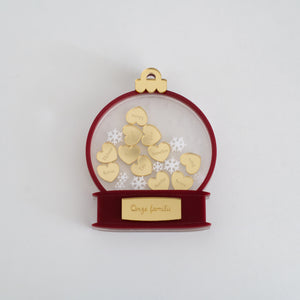 Shakerornament sneeuwbol met namen