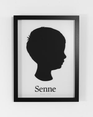 Silhouetportret op acryl