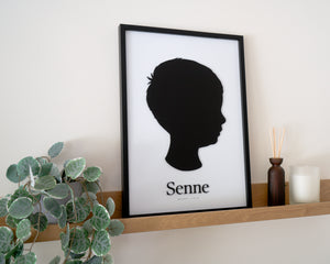 Silhouetportret op acryl